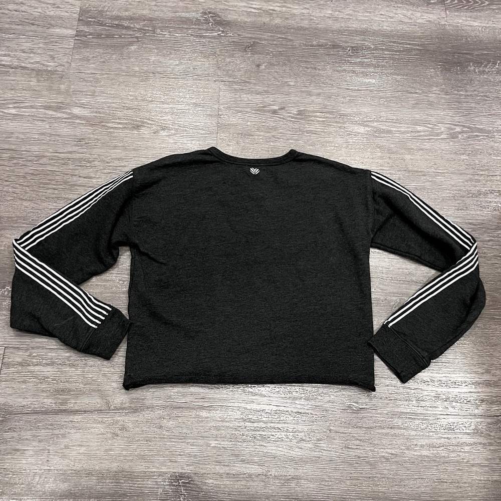 Forever 21‎ Shirt Women's Small Gray Long Sleeve Cropped Casual  Pullover - Picture 7 of 12